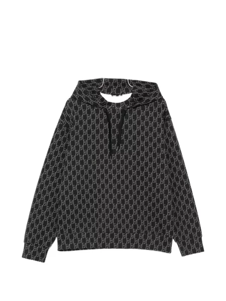 Hanorac cu glugă Emporio Armani cu imagine negru