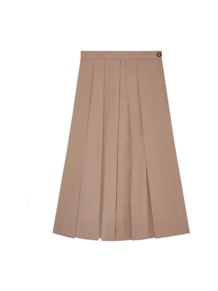 Spódnica rozkloszowana Emporio Armani dzwony beżowa