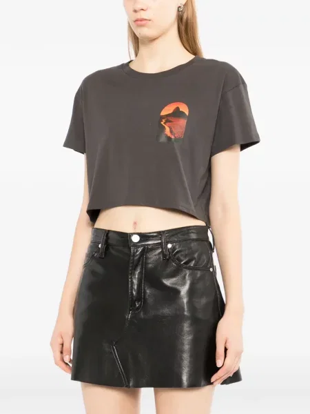 Decupat tricou Melt cu imagine gri
