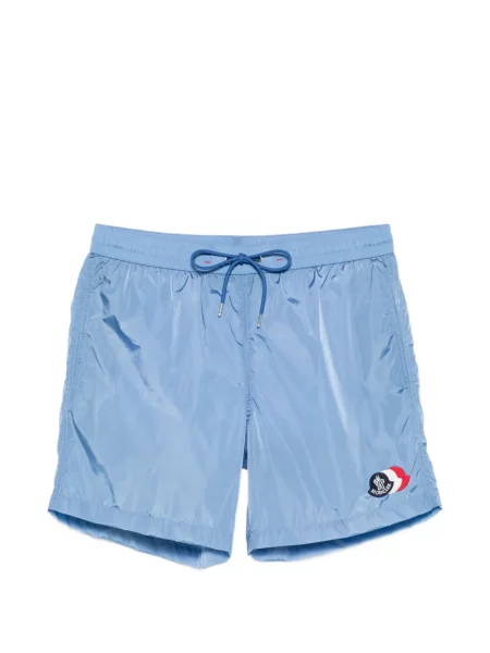 Slip de baie Moncler cu autograf albastru