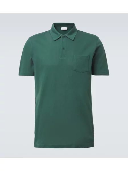 Tricou polo Sunspel verde