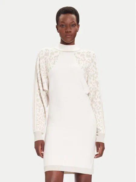 Liu Jo Sport Плетена рокля Екрю