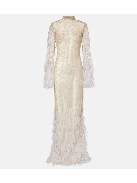 Sukienka Clio Peppiatt tiulowa beżowa