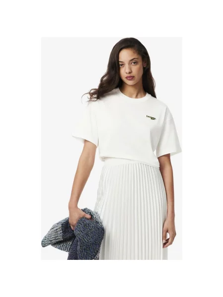 Koszulka Lacoste Retro Logo z krótkim rękawem 46 biała