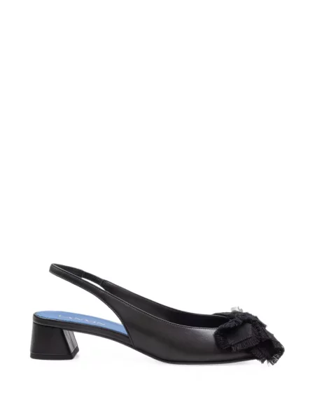 Pantofi cu toc Lanvin cu funde negru