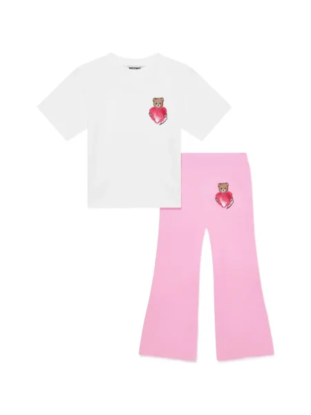 Spodnie dziecięce Moschino białe