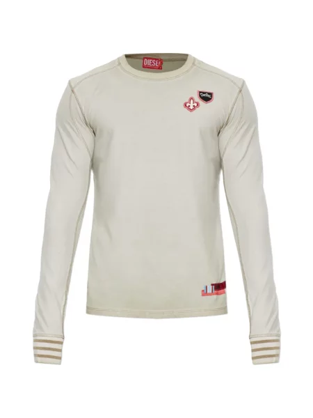 Lung tricou Diesel alb