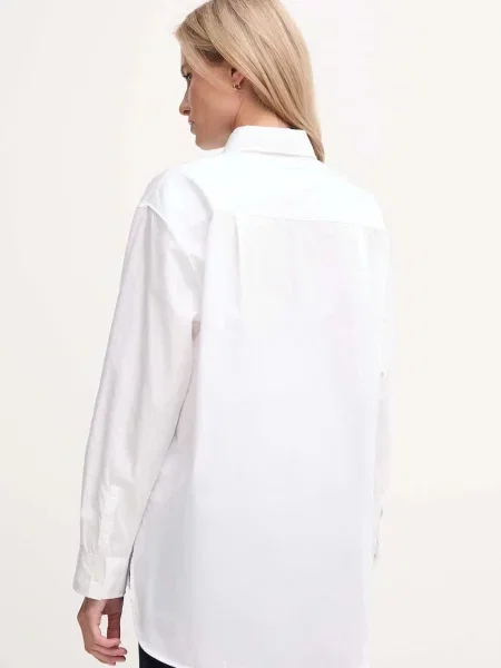 Košile Calvin Klein Jeans relaxed s klasickým límcem bílá