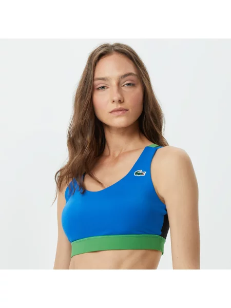 Lacoste Biustonosz Sportowy Active Bez Rękawów Z Blokadą Koloru granatowy