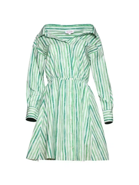 Rochie Rosie Assoulin cu dungi de costum verde