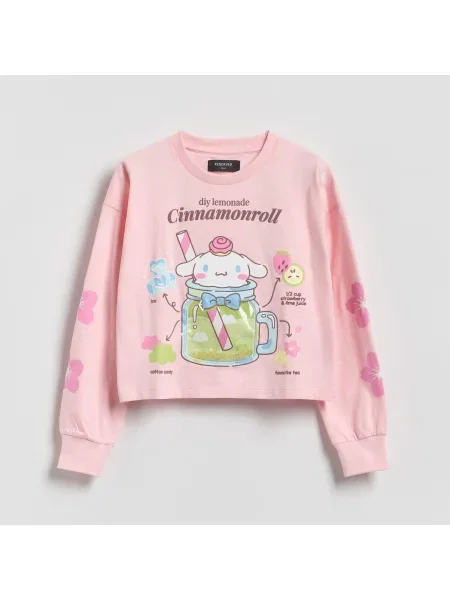 Reserved Tričko Cinnamoroll pastelově růžová