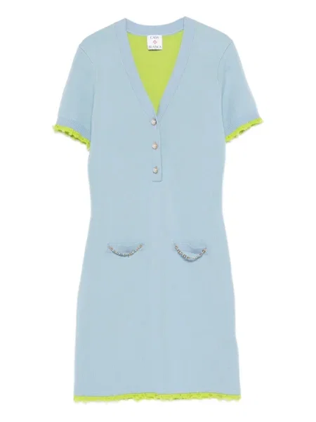 Rochie mini Casablanca cu perle de costum albastru