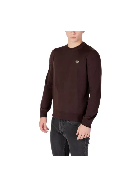 Sweter Lacoste brązowy
