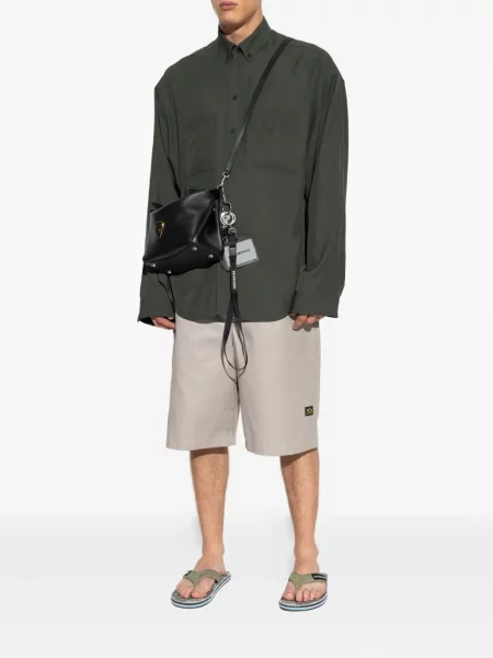 Cămașă Balenciaga cu broderie verde