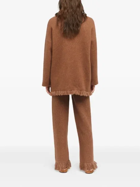 Cardigan Alanui cu franjuri maro