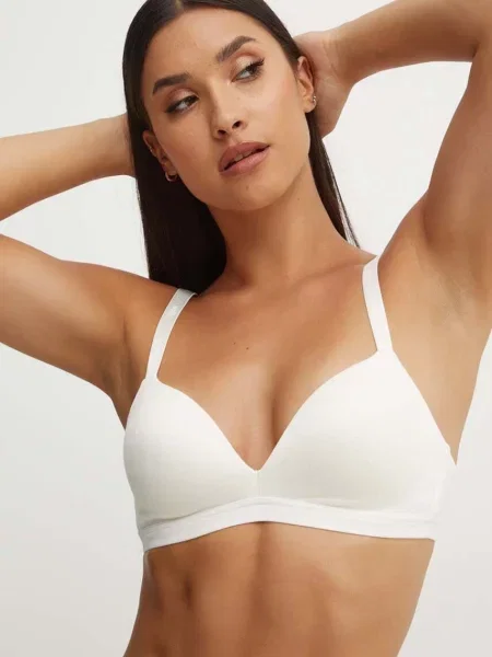 BOSS trojúhelníková podprsenka s viskózou TRIANGLE PADDED CI béžová