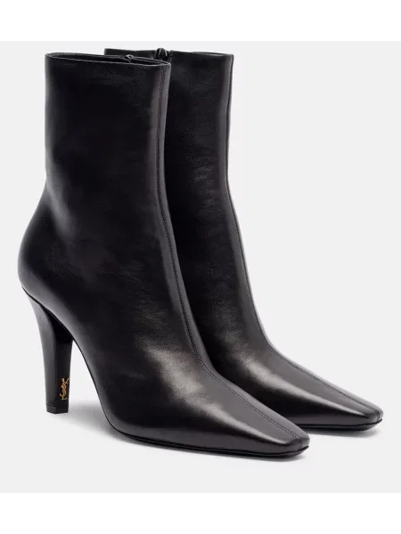 Cropp cizme scurte Saint Laurent din piele negru