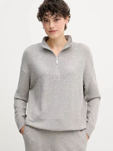 Joseph Ribkoff pulover cu turtleneck gri