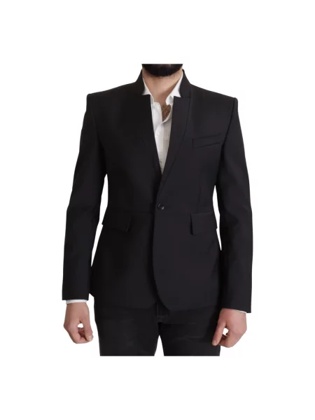 Marynarka Dolce And Gabbana wełniana jednorzędowa czarna