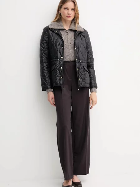 Штани Gaudi прямі висока посадка коричневий