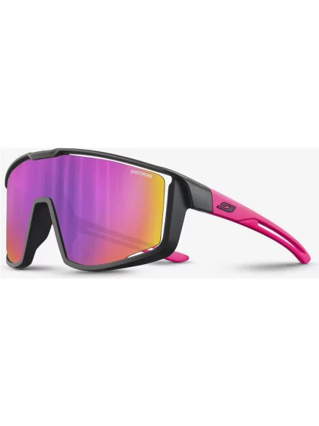 Okulary przeciwsłoneczne Julbo Fury S matowe z lustrzanymi soczewkami Spectron 3 liliowe dziecko czarne