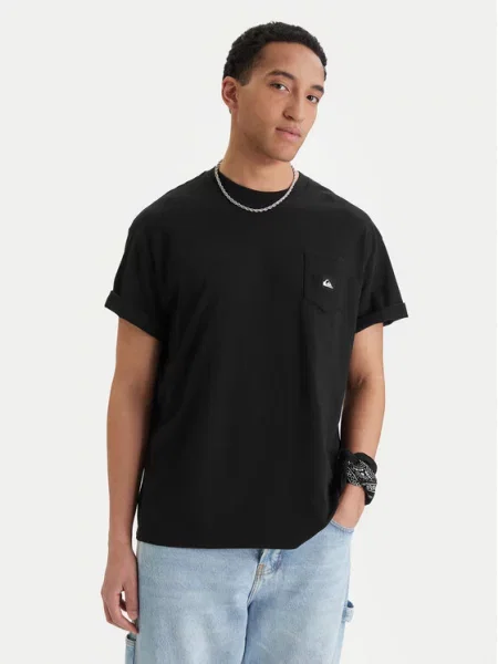Quiksilver T-Shirt Salt Water Comfort Fit μαύρο