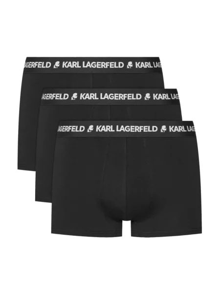 Bokserki KARL LAGERFELD Logo Trunk 3 pary black czarne