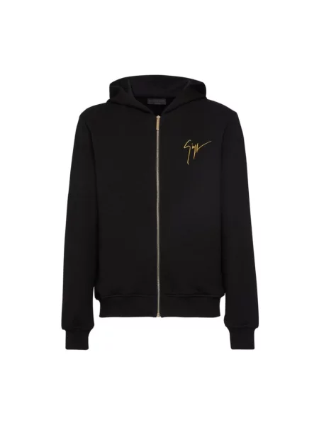 Bluza z kapturem Giuseppe Zanotti z kapturem czarna