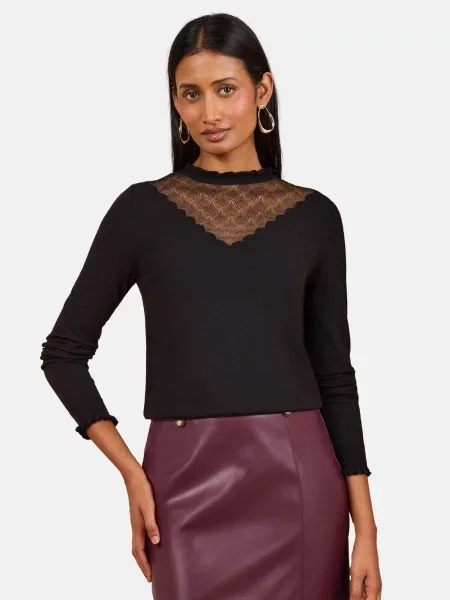 Love & roses Pulover negru