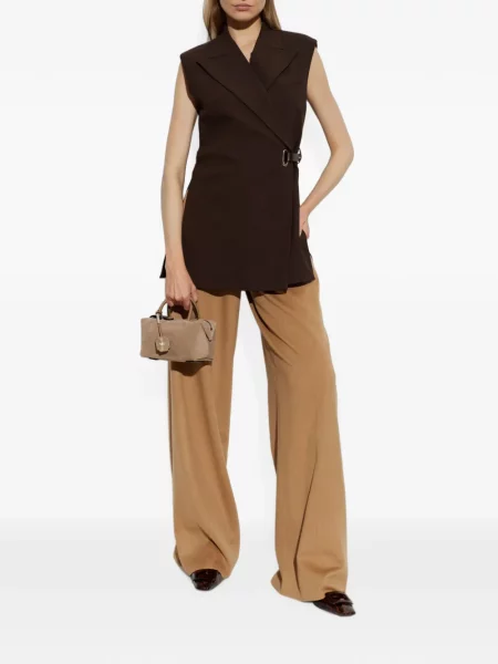 Pantaloni Max Mara de lână maro