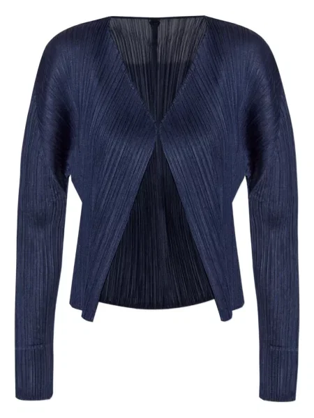 Cardigan Pleats Please Issey Miyake albastru