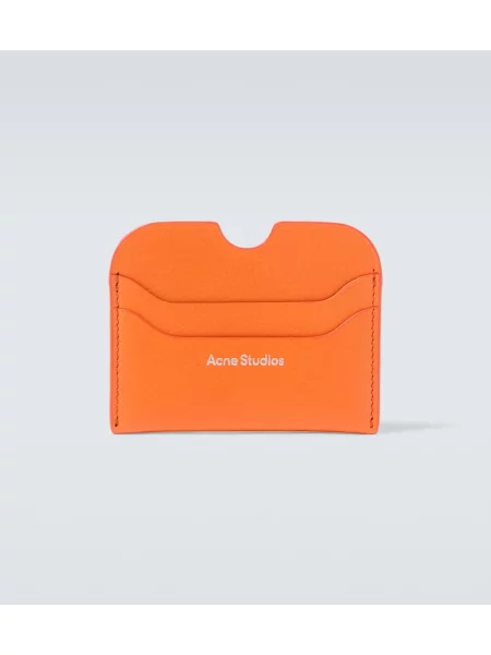 Portofel Acne Studios din piele portocaliu