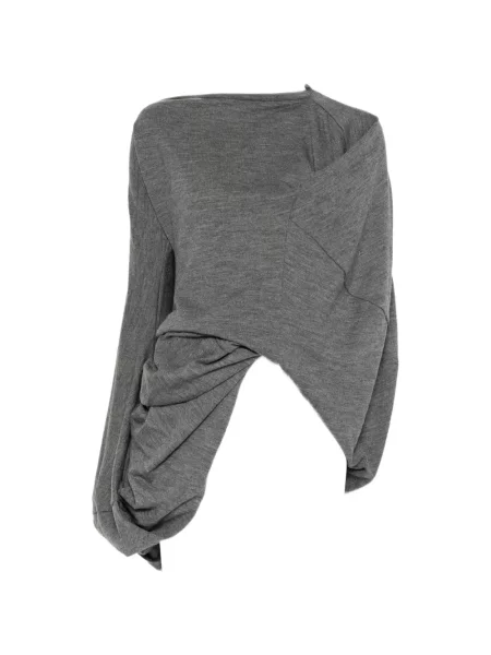 Pulover Junya Watanabe asimetric drapat gri