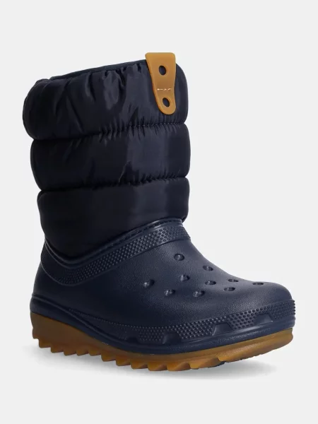 Śniegowce juniorskie Crocs Classic Neo Puff navy gum granatowe