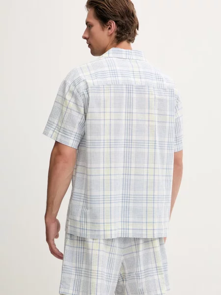 Tommy Hilfiger dvoudílné pyžamo s bavlnou modré