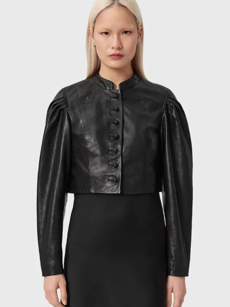 AllSaints kurtka skórzana SADIE czarna