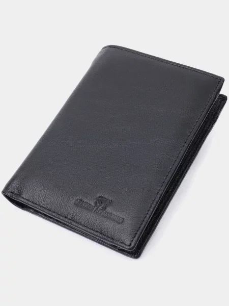 ST Leather Accessories Портмоне Шкіра чорний