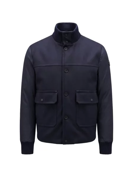 Matlasat geacă Moncler albastru