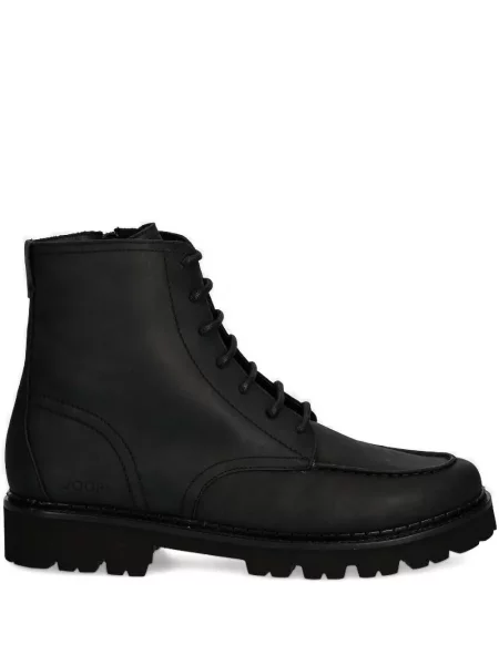 Botine Joop! cu șireturi din dantelă biker negru