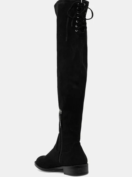 Kozačky Steve Madden Xray na plochém černá