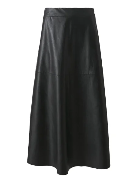 Кожена пола Pinko черно