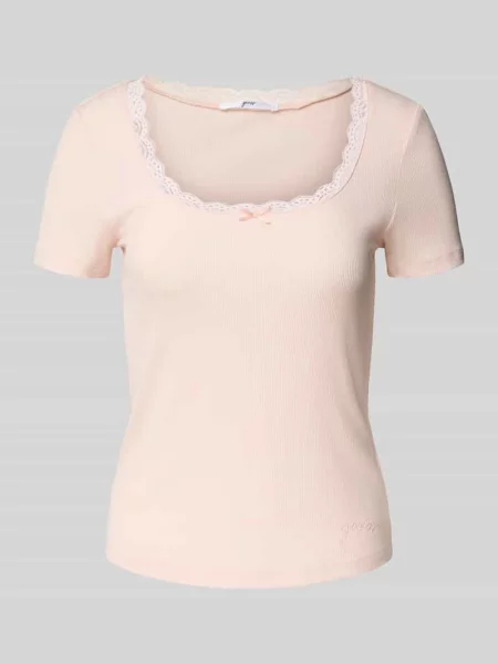 Góra od piżamy z obszyciem koronką model ‘LIA’ Guess różowa