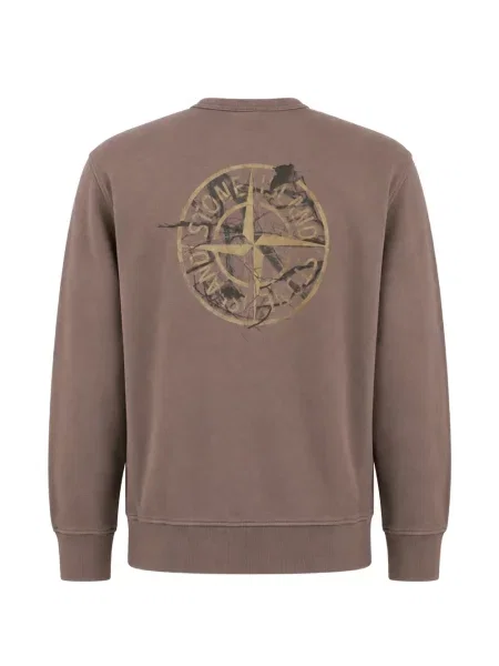 Hanorac Stone Island cu imagine maro