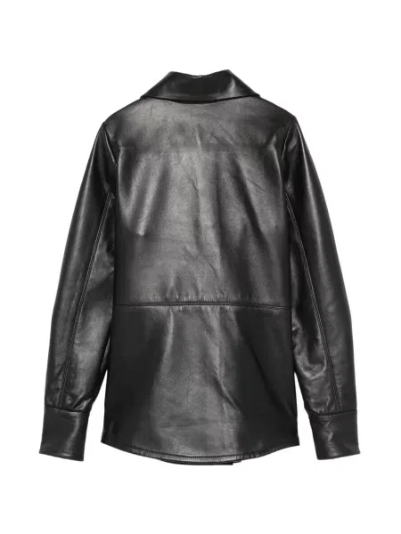 Lung cămașă Mitiliane Couture din piele negru