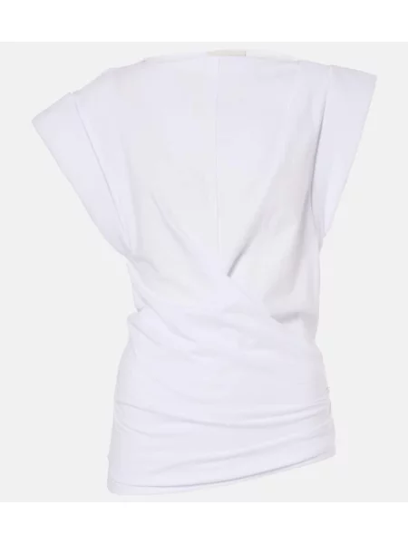 Top Isabel Marant din jerseu alb