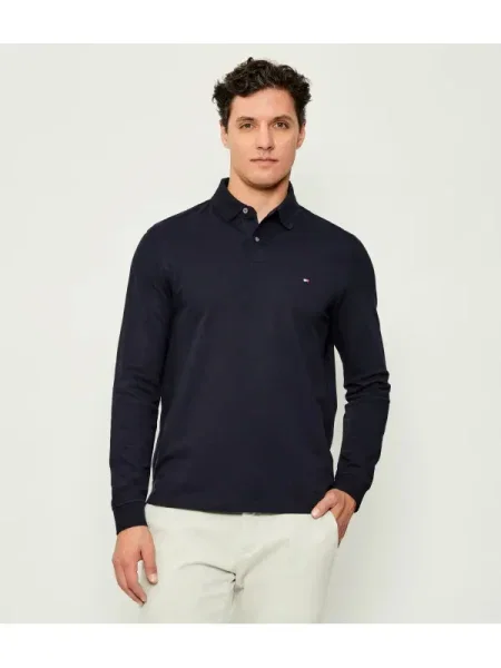 TOMMY HILFIGER Tricou albastru noapte / alb / roșu