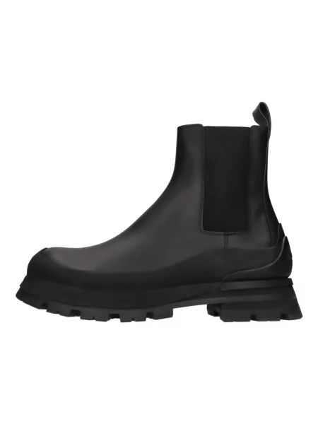 Sztyblety Alexander Mcqueen skórzane czarne