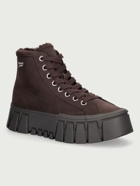 Tommy Jeans TJW PLATFORM SNEAKER MC WL sneakersy zamszowe brązowe