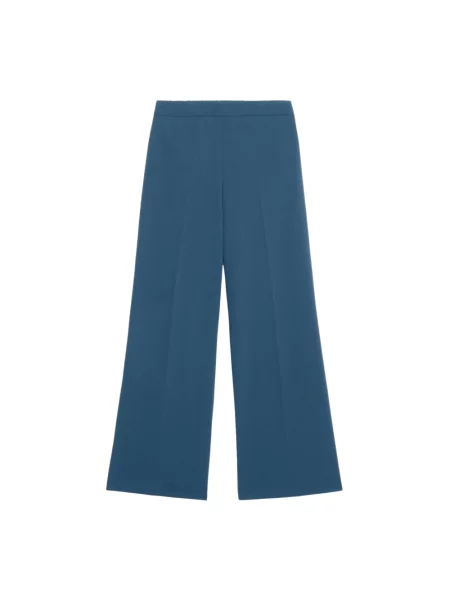 Spodnie Oltre z krepy niebieskie