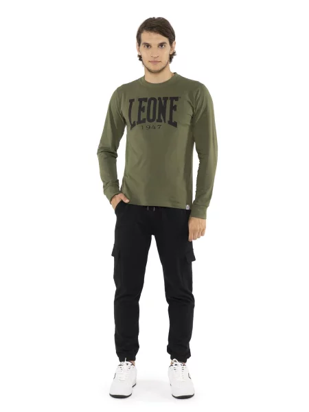 Leone Apparel koszulka z długim rękawem zielona